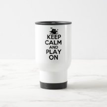 Gardez le calme et le jeu sur (les tambours) mugs