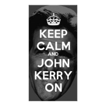 Gardez le calme et le John Kerry dessus Photocartes