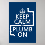 Gardez le calme et le plomb sur (plombier/tuyauter posters