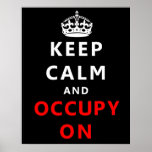 Gardez le calme et l'occupez dessus posters