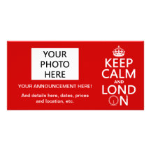 Gardez le calme et Londres (Lond dessus) (tout arr Photocarte Personnalisée