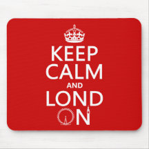 Gardez le calme et Londres (Lond dessus) (tout arr Tapis De Souris