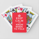 Gardez le calme et sachez quand plier des cartes d jeux de cartes