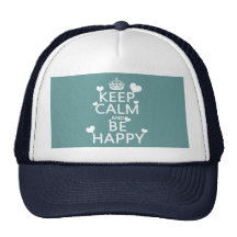 Gardez le calme et soyez heureux (disponible dans  casquettes