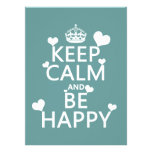 Gardez le calme et soyez heureux (disponible dans  invitations