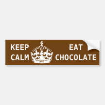 GARDEZ LE CALME POUR MANGER DU CHOCOLAT ADHÉSIF POUR VOITURE