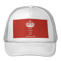 GARDEZ LE CALME POUR MANGER DU CHOCOLAT CASQUETTES