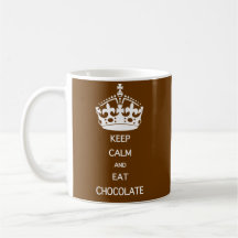 GARDEZ LE CALME POUR MANGER DU CHOCOLAT TASSE À CAFÉ