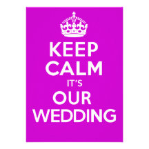 GARDEZ LE CALME son NOTRE MARIAGE (choisissez votr Invitations Personnalisées