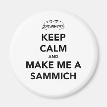 GARDEZ LE CALME ; TEMPS DE SAMMICH MAGNETS POUR RÉFRIGÉRATEUR