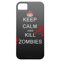 gardez le cas calme de téléphone de zombi de mise  coques iPhone 5 Case-Mate