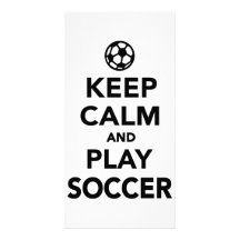 Gardez le football de calme et de jeu modèle pour photocarte