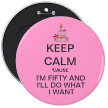 GARDEZ le grand bouton du ciquantième anniversaire Badges Avec Agrafe