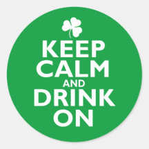 Gardez l'humour calme de Jour de la Saint Patrick Adhésifs