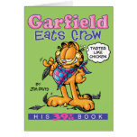 Garfield mange la carte de note de corneille