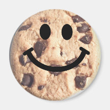 Gâteau aux pépites de chocolat souriant magnets pour réfrigérateur