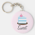 Gâteau bleu Keychain Porte-clé