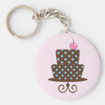 Gâteau bleu Keychain Porte-clefs