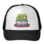 Gâteau d'anniversaire de 40 ans casquette