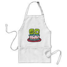 Gâteau d'anniversaire de 60 ans tablier