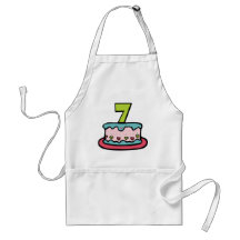 Gâteau d'anniversaire de 7 ans tablier