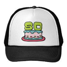 Gâteau d'anniversaire de 80 ans casquette