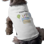 Gâteau de ballons de garçon bleu de joyeux anniver vêtements pour chien