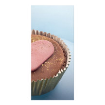 gâteau de coeur d'amour carte double en  couleur