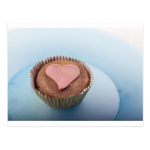 gâteau de coeur d'amour cartes postales