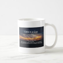 Gâteau de coucher du soleil dans une tasse