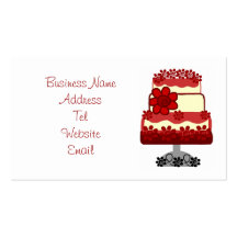 Gâteau de fleur de mariage, cartes de visite cartes de visite professionnelles