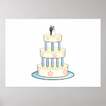 Gâteau de mariage affiche