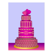 Gâteau de mariage cartes postales