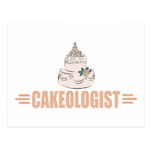 Gâteau humoristique décorant carte postale
