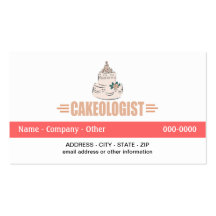 Gâteau humoristique décorant modèles de cartes de visite