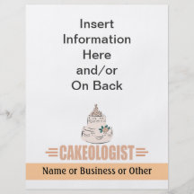 Gâteau humoristique décorant tract customisé