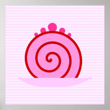Gâteau rose de framboise affiche