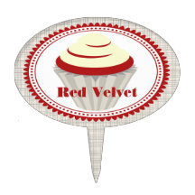 Gâteau rouge Topper de petit gâteau de velours