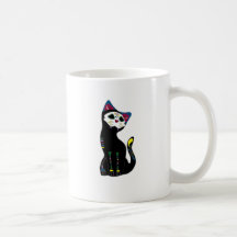 "Gato Muerto" Dia De Los Muertos Cat Tasses À Café