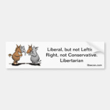 Gauche/droit, libertaire adhésifs pour voiture