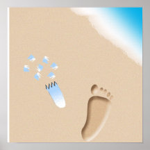 Gauche sur le rivage posters