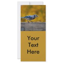 Geai bleu de chute carte double customisable