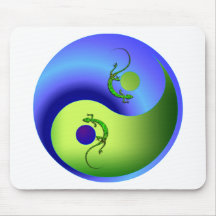 Gecko Yin Yang Tapis De Souris