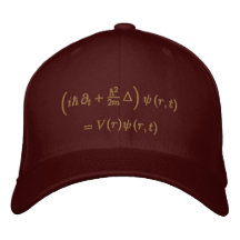 Geek : Casquette, équation de Schrodinger, sisal Chapeaux Brodés