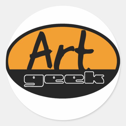geek d'art autocollant rond