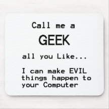 Geek d'ordinateur tapis de souris