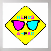 geek nerd des ballots en avant CMYK de zone Posters