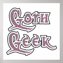 Geek noir de Goth Posters