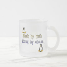 Geek par naissance. Linux par choix Mugs