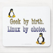 Geek par naissance. Linux par choix Tapis De Souris
